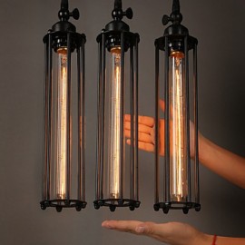 E27 14*40CM Line 1M Creative European-Style Restoring Ancient Ways, Wrought Iron Alcatraz Single Head Droplight Led