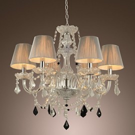 Chandelier Crystal Luxury Modern 1 Tiers Living 6 Lights