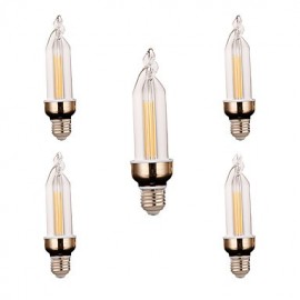 5Pcs Super Bright LED Lighting Energy-saving New LED Candle Bulb LED Pull E27 led Bulb Lamp 4W 300-400LM AC 220V