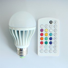 1pcs E26/E27 9W 550LM A60 Dimmable/Music-Controlled/Remote-Controlled/Decorative RGB LED Globe Bulb