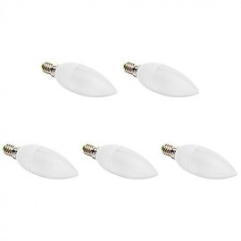 3W E14 LED Candle Lights 15 SMD 2835 200 lm Warm White AC 85-265 V 5 pcs