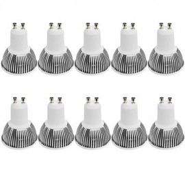 3W GU10 LED Spotlight MR16 1 COB 380LM lm Warm White / Cool White Dimmable / Decorative AC 100-240 / AC 110-130 V 10 pcs