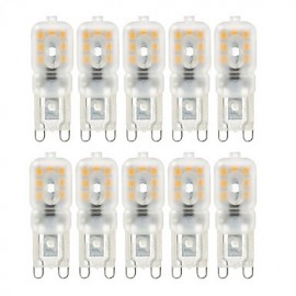 10 pcs Dimmable 4W G9 LED Lights 14 SMD 2835 300-400lm Warm/Cool White AC 220/110V