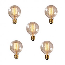 5pcs G80 Vintage Edison Bulb Incandescent Light Bulb E27 40W Light Bulb Filament Bulb 220-240V
