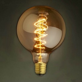 E27 AC220-240V 40W Silk Carbon Filament Incandescent Light Bulbs G95 Around Pearl