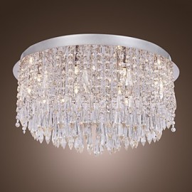 Max 20W Modern/Contemporary Crystal / Bulb Included Chrome Flush Mount Living Room / Bedroom / Dining Room