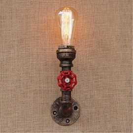 AC 220V-240V 40W E27 BG813 Nostalgia Simple Water Pipe Decorative Small Wall Lamp Wall Light
