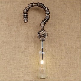 AC 220V-240V 3W E27 BGB011 LED Retro American Village Creative Industry Wind Designer Water Bottle Wall Lamp Wall Light