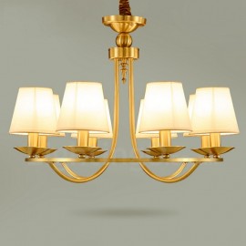 Brass 8 Light Rustic/Lodge LED Integrated Metal Copper Chandeliers