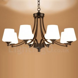 8 Light Rustic/Lodge LED Integrated Living Room,Dining Room,Bed Room Metal Chandeliers