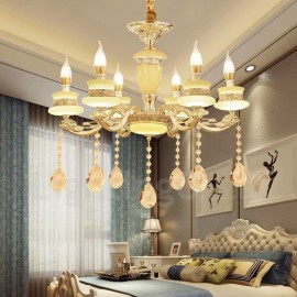 6 Light Traditional/Classic LED Integrated Living Room,Dining Room,Bed Room Metal Luxury Chandeliers