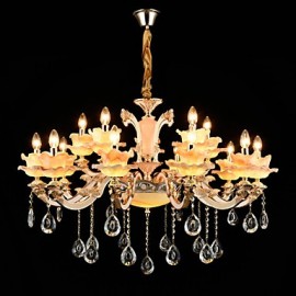 Pendant Light Zinc Alloy Feature for Crystal Mini Style Metal Indoors Hallway Shops/Cafes 15 Bulbs