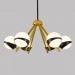 6 Light Modern / Contemporary Nordic style Ceiling Lights Chandelier with Black and White Ball Glass Shade for Bathroom, Living 