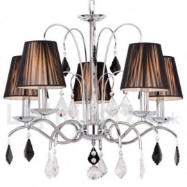 5 Light Contemporary Dining Room Bedroom Living Room K9 Crystal Candle Style Chandelier