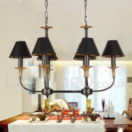6 Light Living Room Retro Contemporary Dining Room Bedroom Candle Style Chandelier