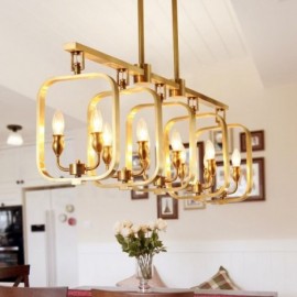 10 Light Retro,Rustic,Luxury Brass Pendant Lamp Chandelier