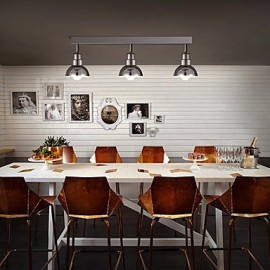 Flush Mount Trinal-head Light White Glass Aluminum Frame Fashion Modern