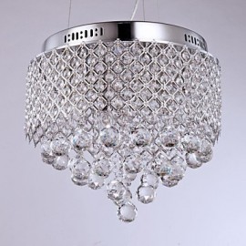 40W Modern/Contemporary Crystal Chrome Metal Flush Mount Living Room