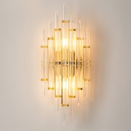 Hotel Light Luxury Crystal Wall Lamp Post-modern Personality Living Room Aisle Entrance Backdrop Wall Lamp Bedroom Bedside Decor