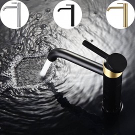 Single Handle Rotatable Chrome Golden Black WATERMARK UPC CUPC Brass Bathroom Sink Tap