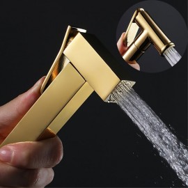 Gold Handheld Bidet Sprayer with ABS Base 15m Hose