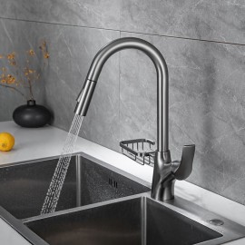 Single Handle Chrome Electroplated Painted Finishes Pull out Tall High Arc Modern Kitchen Tap