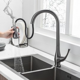 Pull out Spray Single Handle Nickel Brushed Electroplated Pull out Tall High Arc set Kitchen Tap