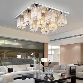 3W Modern/Contemporary Crystal / LED / Bulb Included Chrome Metal Flush MountLiving Room / Bedroom / Dining Room / Kitchen / Bathroom /