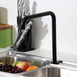 Black Painted Finishes Brass Kitchen Sink Tap Single Handle Kitchen Tap