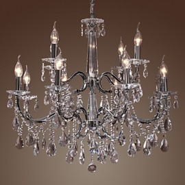 Chandelier Crystal Modern 2 Tiers Living 12 Lights