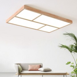 Modern Ceiling Light Minimalist Wood Style Flush Mount Ceiling Light Fixture