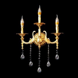 European Wall Lamp Luxurious Wall Sconce Crystal Drop Decoration Lamp Bedside Lighting