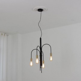 Modern Iron Chandelier Simple Iron Pendant Light Dinning Room