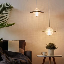 Modern Glass Pendant Light UFO Shape Ceiling Lamp