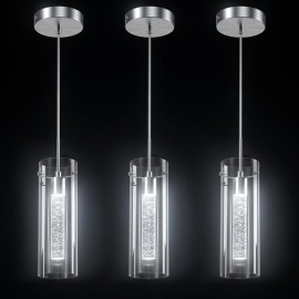 3 Light Artistic Pendant Lights with Glass Shades G4 Bulb Base